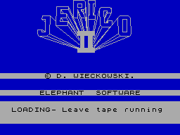 Jerico 2 title screen for ZX Spectrum